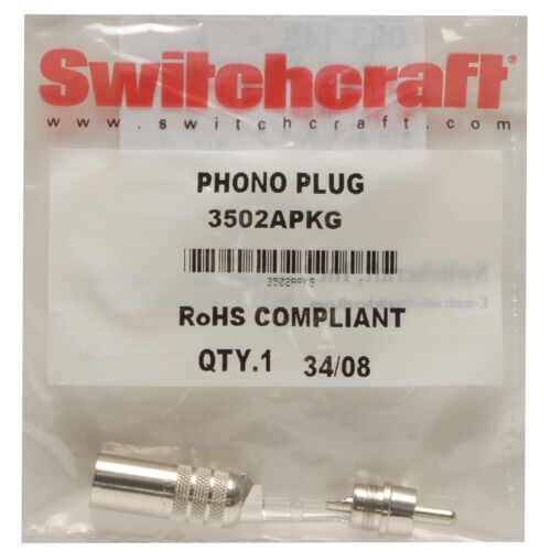 Switchcraft 3502A RCA Plug Connector Nickel